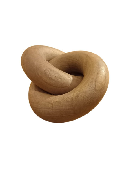 Adorno de Madera Doble Tostado 14x19cm - Decoración Rústica