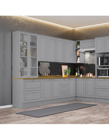 Aéreo Cocina Americana Gris 120cm - Muebles de Cocina