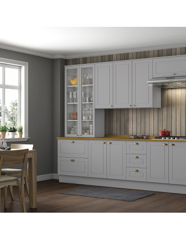 Aéreo Cocina Americana Gris 120cm - Muebles de Cocina