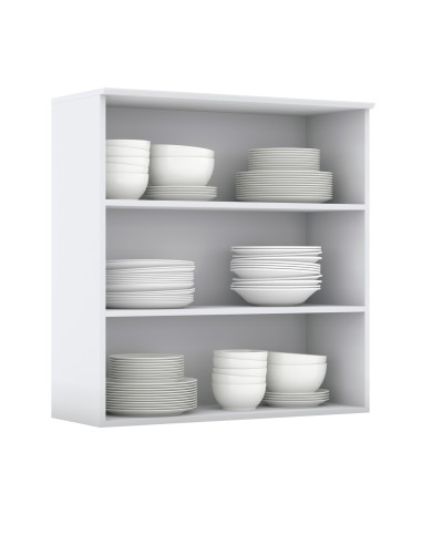 Aéreo Cocina Americana Blanco 2 Puertas Vidrio 80cm