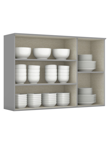 Aéreo Cocina Americana Gris 120cm - Muebles de Cocina
