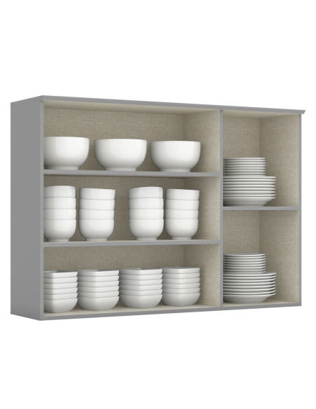 Aéreo Cocina Americana Gris 120cm - Muebles de Cocina