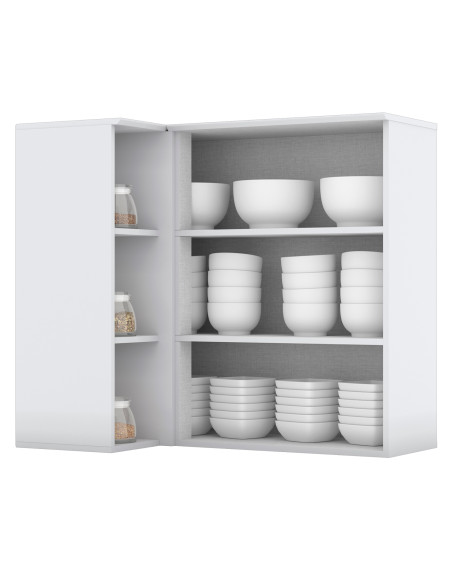 Aéreo Esquinero Americana Blanco 94cm - Mueble de Cocina