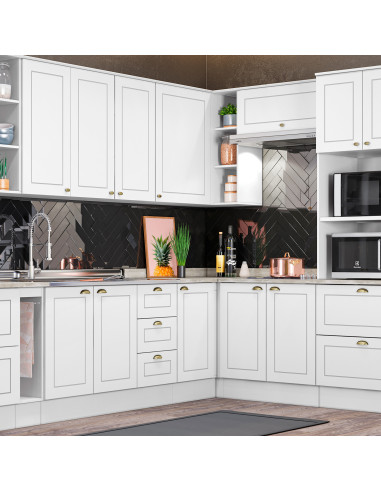 Aéreo Esquinero Americana Blanco 94cm - Mueble de Cocina