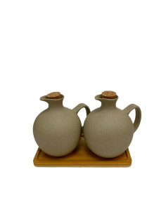 Alcuza Cerámica 2 Piezas 500ml - Accesorio Mesa Elegante
