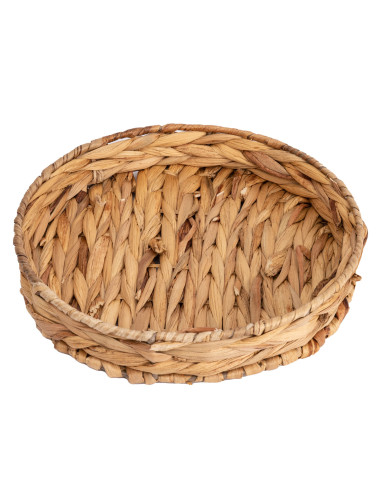 Bandeja Redonda de Fibra Natural - Decoración Minimalista