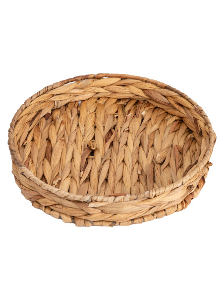 Bandeja Redonda de Fibra Natural - Decoración Minimalista
