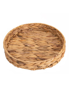 Bandeja Redonda de Fibra Natural M - Decoración Minimalista