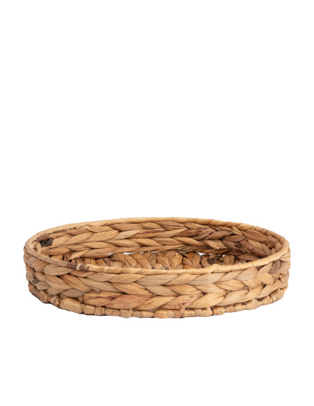 Bandeja Redonda de Fibra Natural M - Decoración Minimalista