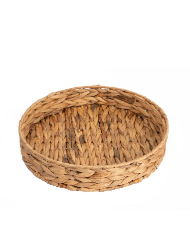 Bandeja Redonda de Fibra Natural - Decoración Rústica y Natural