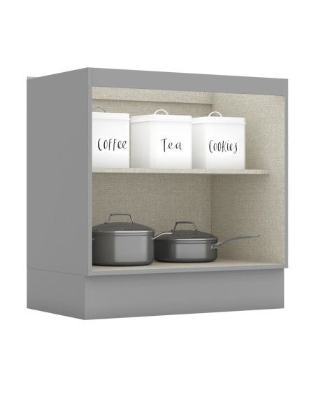 Base Cocina Americana Gris 80cm - Mueble de Cocina
