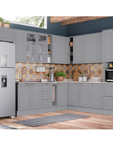 Base Cocina Americana Gris 40 cm - Mueble de Cocina