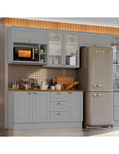 Base Cocina Americana Gris 40 cm - Mueble de Cocina