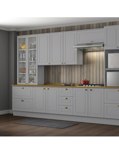 Base Cocina Americana Gris 80cm - Mueble de Cocina