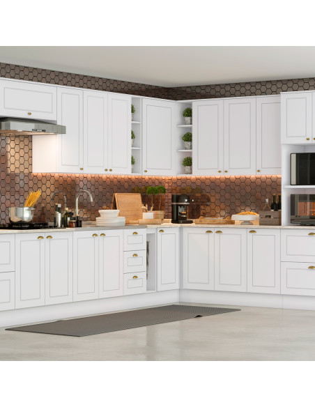 Base Esquinero Americana Blanco 1 Puerta 84cm - Mueble Cocina