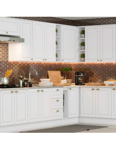 Base Toallero Americana Blanco 20x82x50 cm - Mueble de Cocina 2