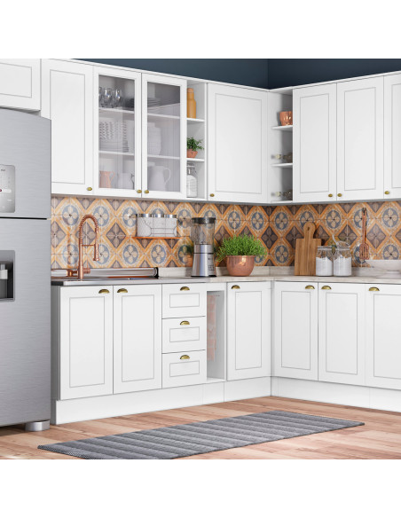 Base Toallero Americana Blanco 20x82x50 cm - Mueble de Cocina