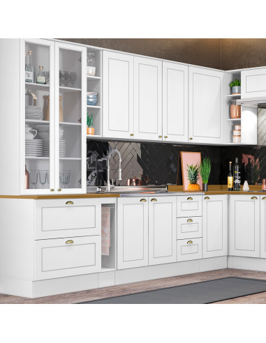 Base Toallero Americana Blanco 20x82x50 cm - Mueble de Cocina