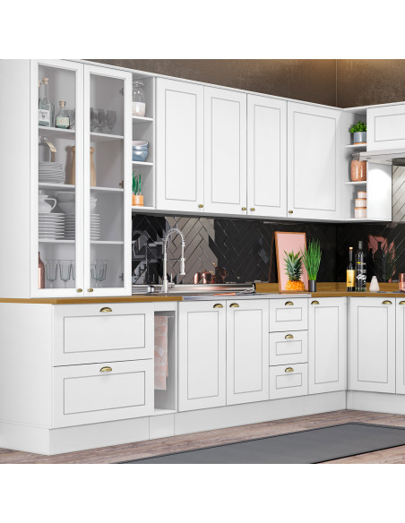 Base Toallero Americana Blanco 20x82x50 cm - Mueble de Cocina