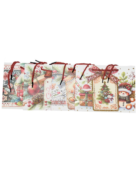 Bolsa navidad 23x18x10cm etiqueta surtido