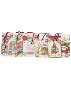 Bolsa navidad 31x25x12cm etiqueta surtido