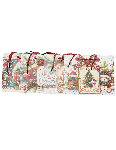 Bolsa navidad 31x25x12cm etiqueta surtido