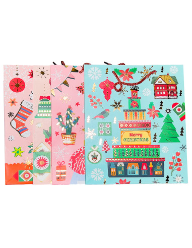 Bolsa navidad 30x39x12cm pasteles surtido