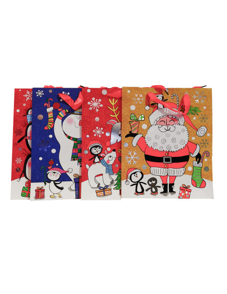 Bolsa navidad 18x23x8cm personajes surtido