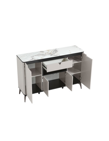 Buffet 2 cajones 4 puertas Nali gris claro