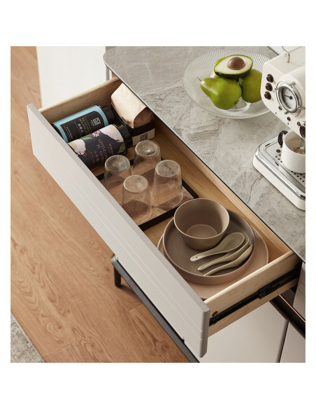 Buffet 2 cajones 3 puertas Minoa gris claro