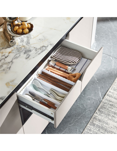 Buffet 2 cajones 4 puertas Nali gris claro