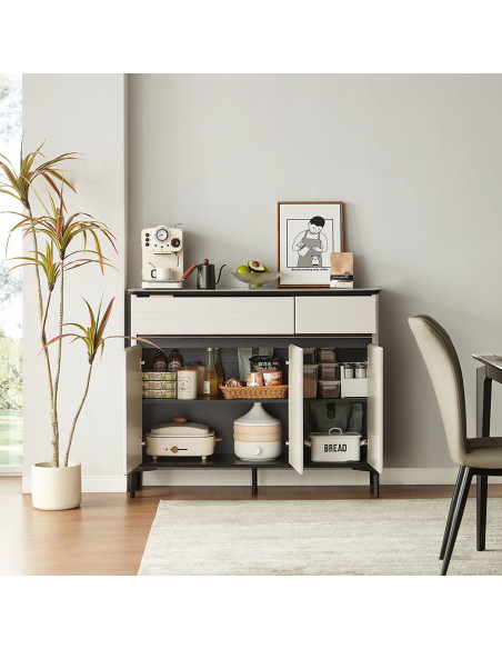 Buffet 2 cajones 3 puertas Minoa gris claro