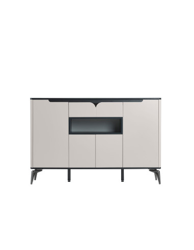 Buffet 2 cajones 4 puertas Nali gris claro