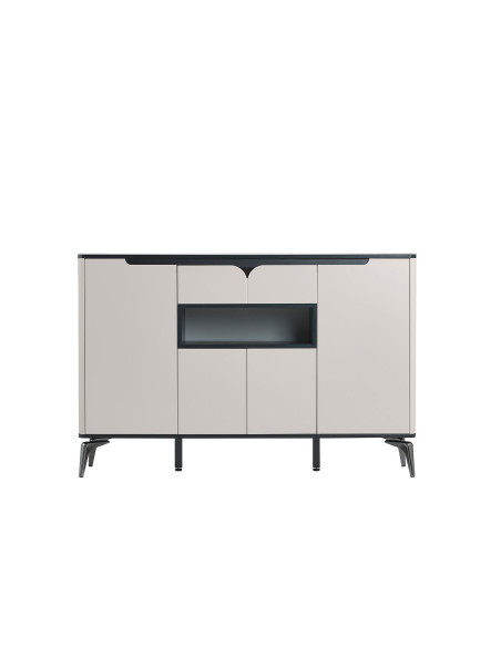 Buffet 2 cajones 4 puertas Nali gris claro