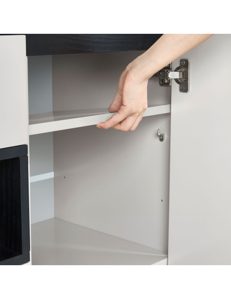 Buffet 2 cajones 4 puertas Nali gris claro