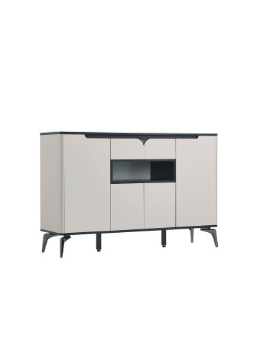 Buffet 2 cajones 4 puertas Nali gris claro