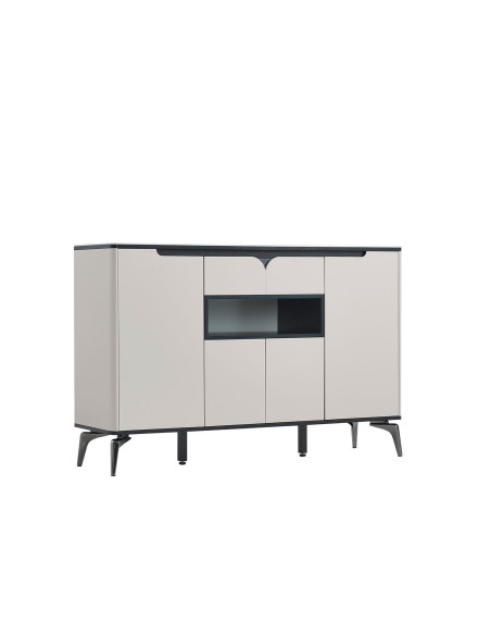 Buffet 2 cajones 4 puertas Nali gris claro