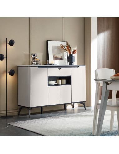 Buffet 2 cajones 4 puertas Nali gris claro