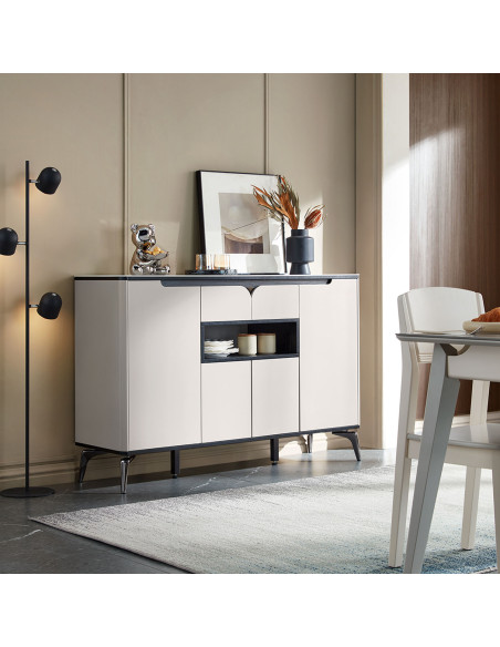 Buffet 2 cajones 4 puertas Nali gris claro