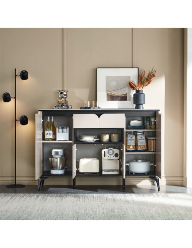 Buffet 2 cajones 4 puertas Nali gris claro