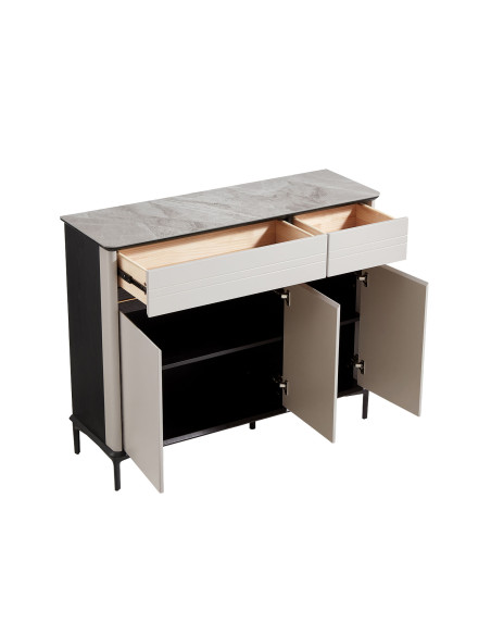 Buffet 2 cajones 3 puertas Minoa gris claro