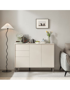 Buffet 3 cajones 2 puertas Nuvia blanco 2
