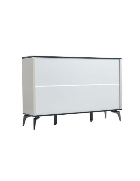 Buffet 2 cajones 4 puertas Nali gris claro