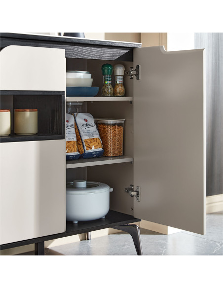 Buffet 2 cajones 4 puertas Nali gris claro