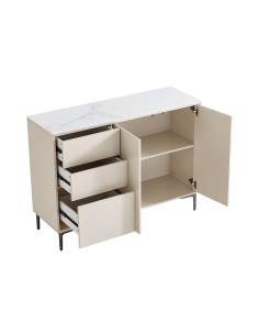 Buffet 3 cajones 2 puertas Nuvia blanco 2