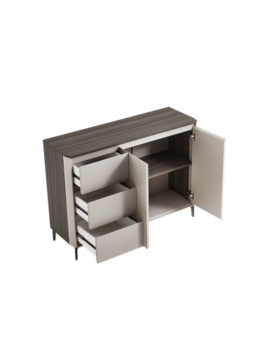 Buffet 3 cajones 2 puertas Taren gris claro