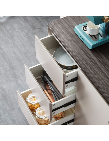 Buffet 3 cajones 2 puertas Taren gris claro