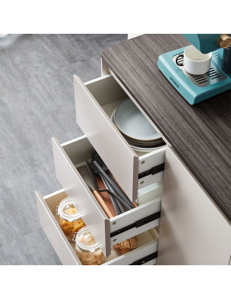 Buffet 3 cajones 2 puertas Taren gris claro