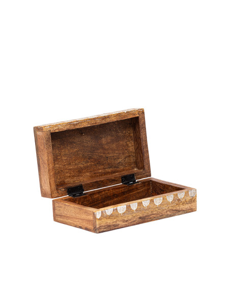 Caja de Madera Print 18x10x6cm - Organización Dormitorio