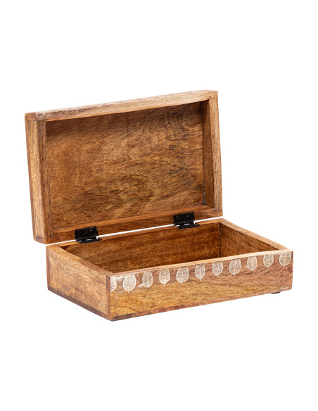 Caja de Madera con Estampado para Organizar y Decorar